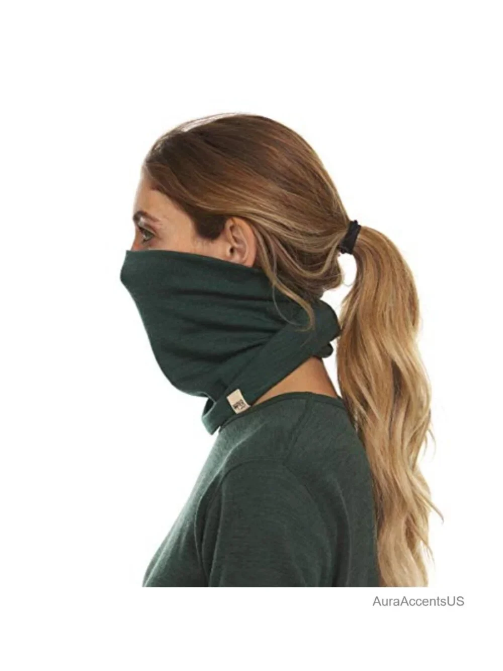 100% Merino Wool Midweight Neck Gaiter Skiing Face Mask